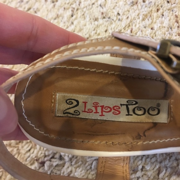 Fun Tan Leather Wedge Sandals 👡 Sz 8.5 - Picture 6 of 7